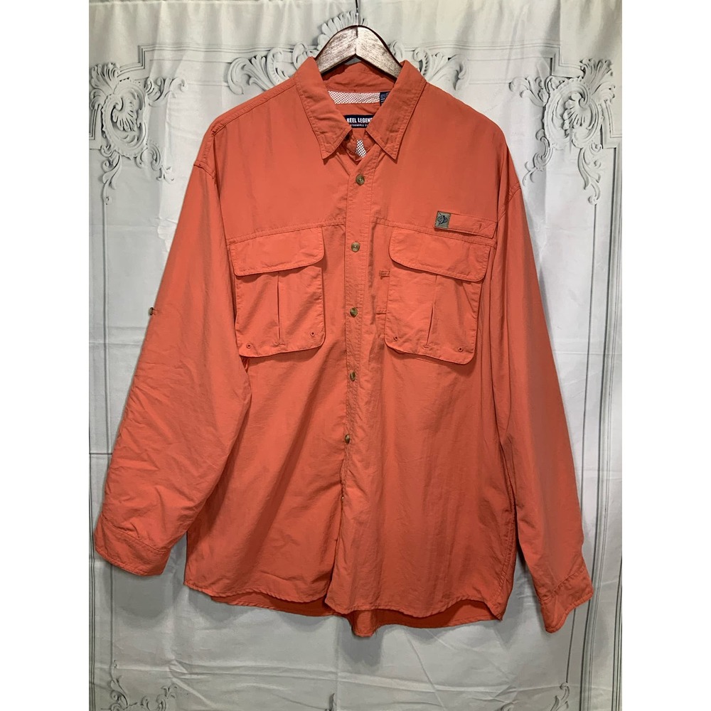 Reel Legends Salmon Button Up (XL)